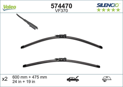 Valeo 574470 Wiper Set BMW E90 F30 G20 E84 / Mercedes W176 W117 — Wipers