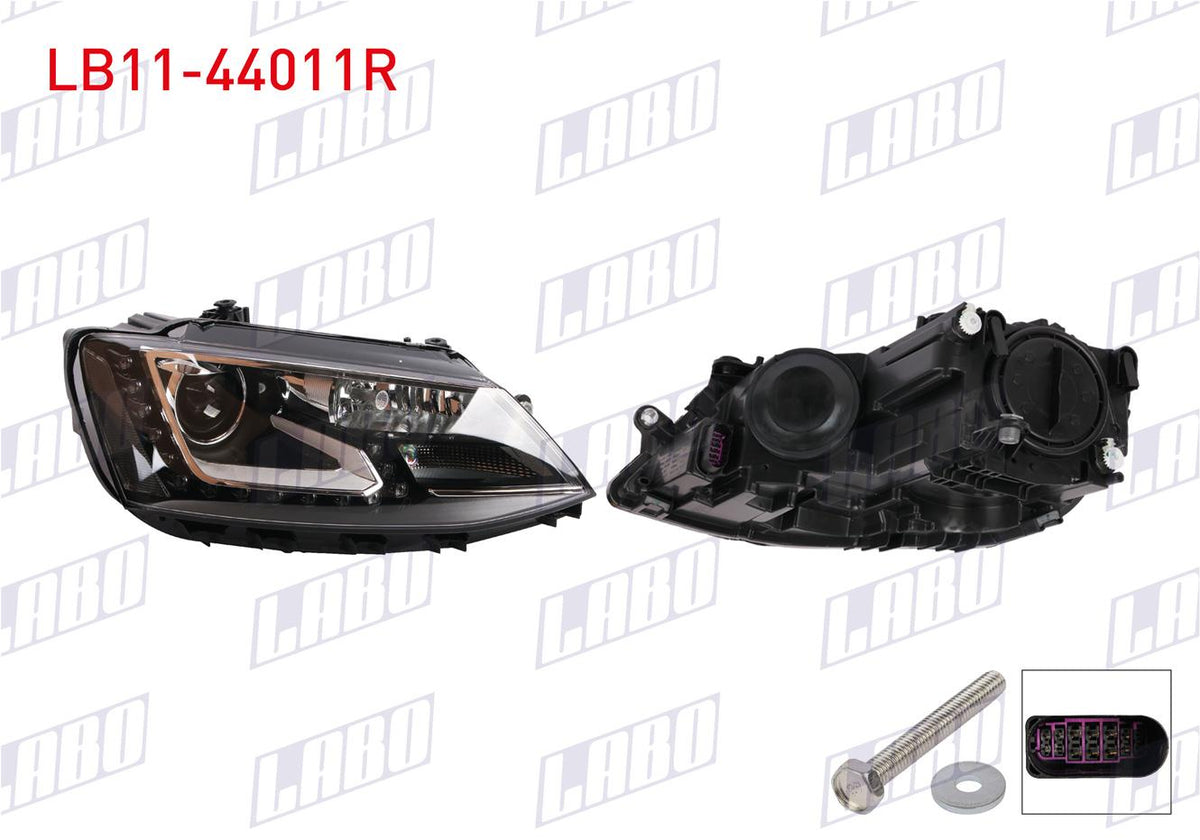 LABO LB11-44011R Headlight Right Xenon Volkswagen Jetta IV (162) 2015 — Headlights