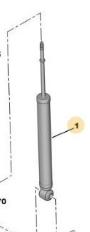 MOPAR (PSA) B000674580 Shock Absorber Rear (Left & Right) Citroen C1 II P108 Toyota Aygo 14 — Shocks & Struts