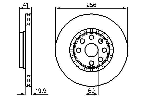 Bosch 0986478535 Brake Disc Front Astra F/Tigra S93/Vectra A 1.4-1.8 16V 88-01 Set — Brake Rotors & Drums