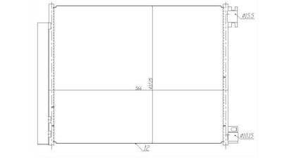 MGA 82304 A/C Condenser Renault: Megane Sedan IV 1.5 dCi 2016 >) 566×437×12 — Condensers & Evaporators