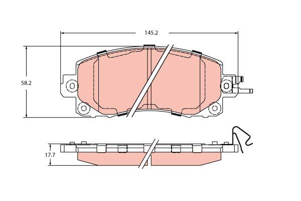 TRW GDB2216 Brake Pad Front 18-Forester