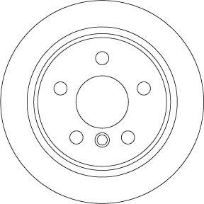 TRW DF6795 Brake Disc Rear Mini Cooper F45/F54/F55/F56/F57 259 mm 14> — Brake Rotors & Drums