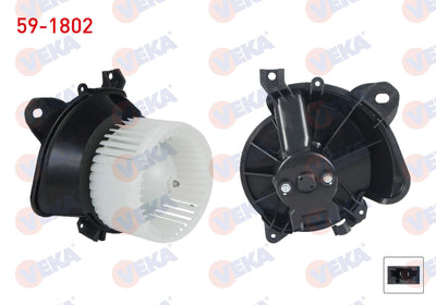 Veka 59-1802 Heater Motor Manual with A/C Fiat Grande Punto 2005-2012 / Linea 2007-/ Fiorino 2007-/ Citroen — Heater & Blower