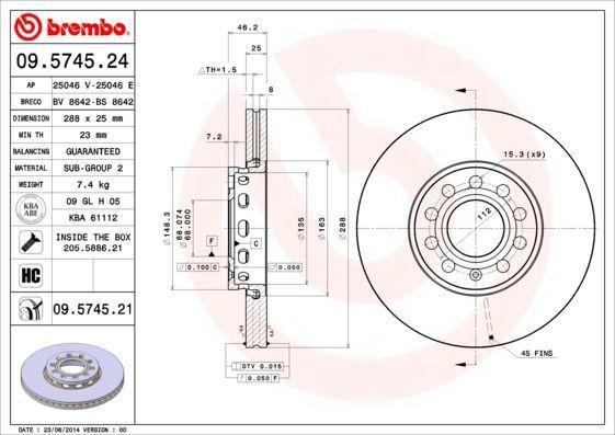 BREMBO Front Brake Disc - Premium Performance for VW Passat, Audi A4, Skoda Superb — Brake Rotors & Drums