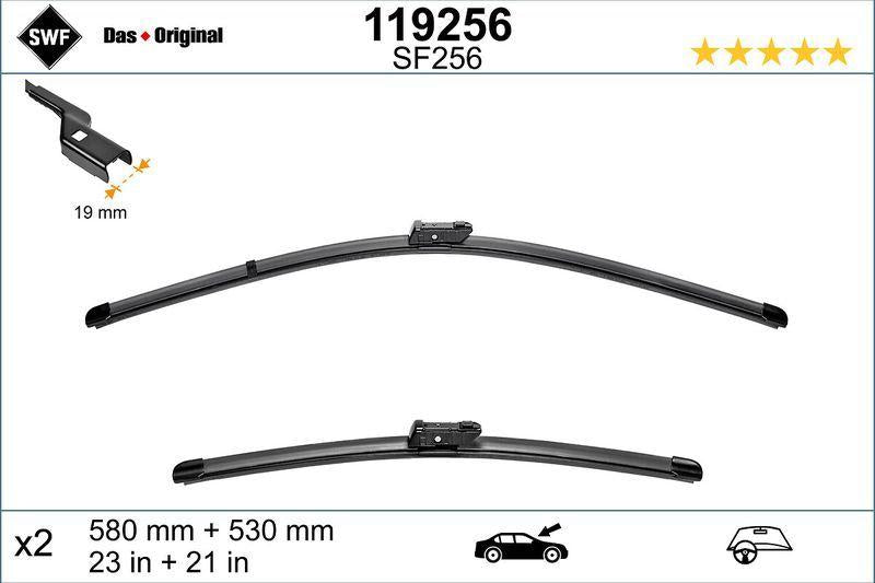 SWF Wiper Set Flat Range Rover Evoque 2011 - 60 in + 53 in — Wipers