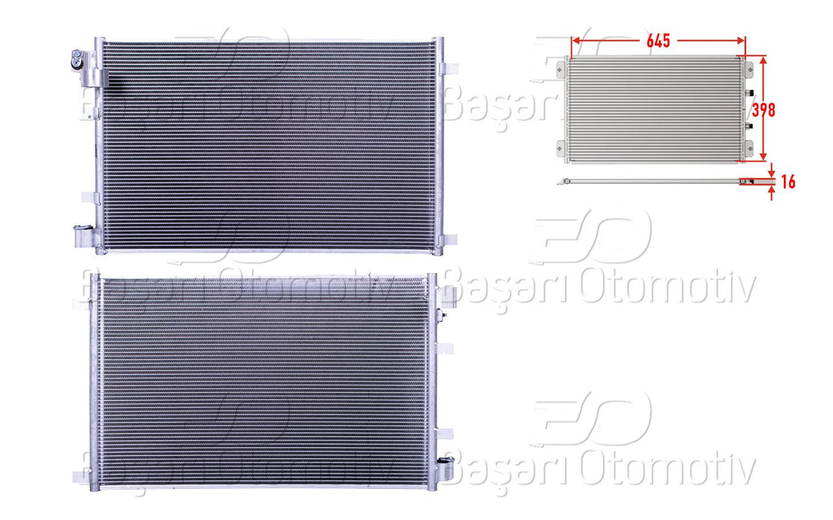 Wisco 3143343-00 A/C Condenser 645X398x16 Nissan Qashqai 1.5 dCi 07 > — Condensers & Evaporators