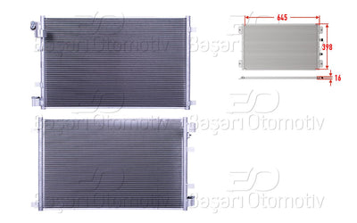 Wisco 3143343-00 A/C Condenser 645X398x16 Nissan Qashqai 1.5 dCi 07 > — Condensers & Evaporators