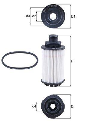 Mahle OX1137D Oil Filter Opel Antara Insignia A-B-Zafira C 2.0 Dth B20dth — Oil Filters