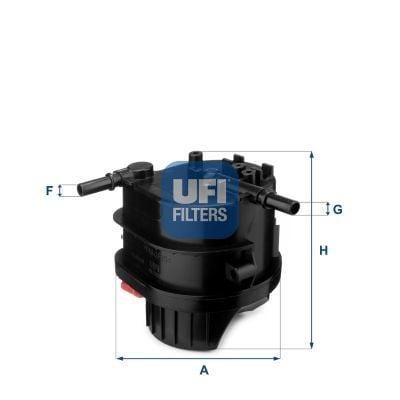 UFI Diesel Fuel Filter for 107-1007-206-307-Bipper-C1-C2-C3-Nemo 1.4Hdi — Fuel Delivery