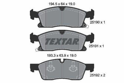 Textar 2519002 Textar / Brake Pad — Brake Pads