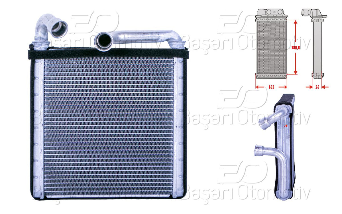 Wisco 1143001-00 Heater Core Brazing 164X173 mm Audi Q3 1.8 TFSI 2.0 TDI 2.5 Rsquattro Skoda Kodiaq 2.0 TDI — Heater & Blower