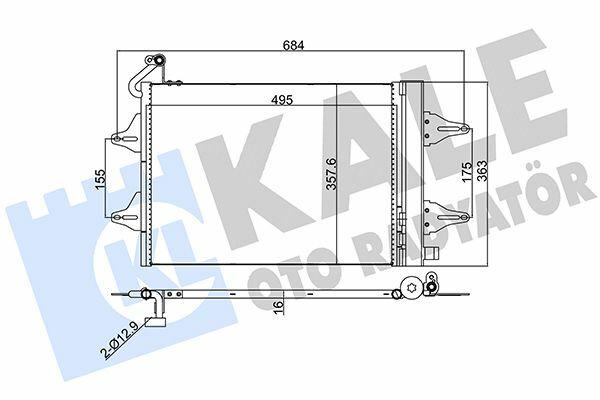 KALE Air Conditioning Radiator (Condenser) - Compatible with 2002-2010 Polo, Ibiza, Fabia — Radiators & Fans