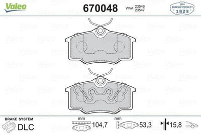 VALEO Front Brake Pad Set - Opel Corsa B (1999-2003) — Brake Pads