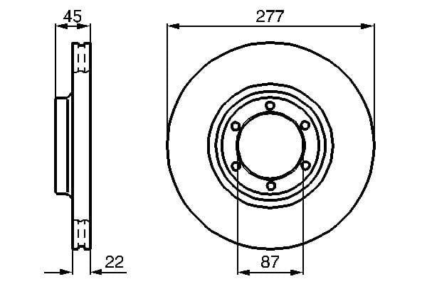 BOSCH Front Brake Discs for Hyundai - 2 Piece Set — Brake Rotors & Drums