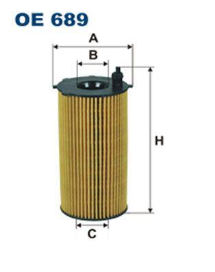 Filtron OE689 Oil Filter Jeep Cherokee (Kj) 2.8 04>08 (Kk) 2.8 08> Wrangler 07-2.8 Crd — Oil Filters