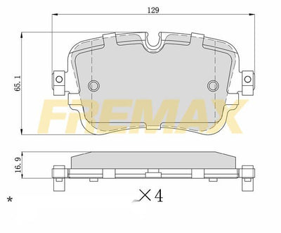 Fremax FBP-1433 Rear Brake Pad (Corbon Formula) VW Audi Q7-08 2015 > — Brake Pads