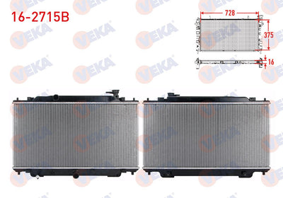 Veka 16-2715B Water Radiator Brazing Mazda 3 (Bm) 1.5-1.6 2013 — Radiators & Fans
