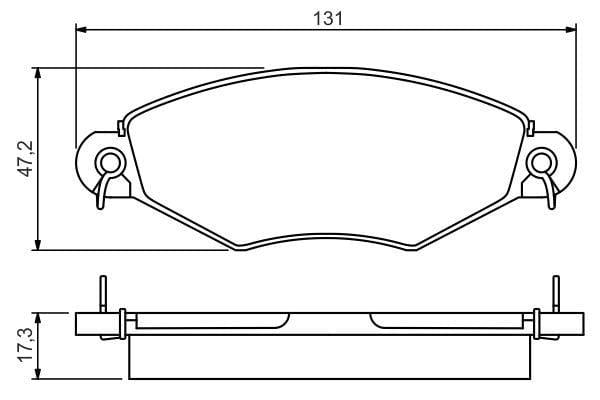 BOSCH Brake Pad Set 0986495260 for P206 & Kangoo — Brake Pads