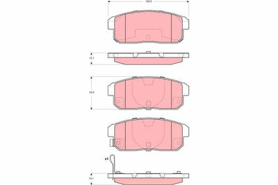TRW GDB3357 Brake Pad Rear Mazda RX8 1.3 03-12 Suzuki Ignis 1.3/1.5 00- — Brake Pads