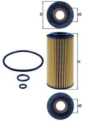 Mahle OX179D Oil Filter W203 03-07 Cl203 02-08 W210 99-02 W211 04-08 W220 02-05 Sprinter 00-06 — Oil Filters