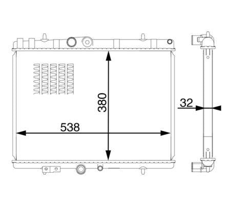Mahle CR1601000S Radiator Opel Movano C / Boxer III / Jumper III 19 > 2.2D Dw12 — Radiators & Fans