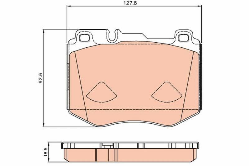 TRW GDB2081 Front Brake Pad Set - Brake Pads