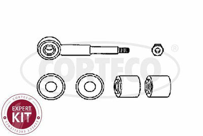 CORTECO Stabilizer Bar (Z-Rod) for Fiat Brava, Bravo, Alfa Romeo 145 146 155 — Sway Bars & Links