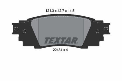 TEXTAR 2243401 Brake Pads - Compatible with C-HR RAV4 2016-2018