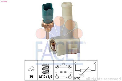 Facet 73233K Coolant Temperature Sender Complete Fiat Palio Bravo Punto