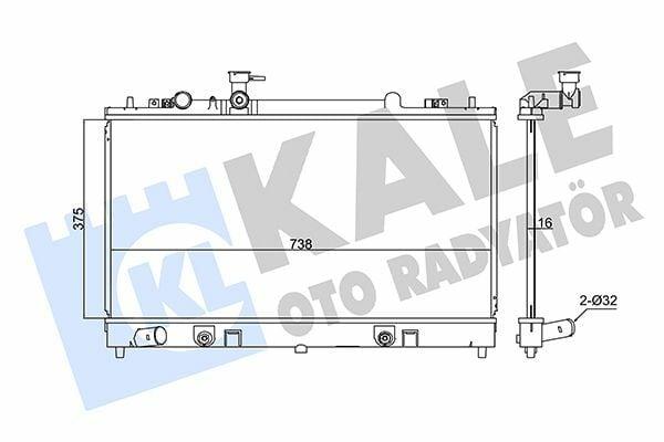 Kale Radiator 347880 - Motor Water Radiator for Mazda 6 (2002-2007) Manual Transmission — Radiators & Fans