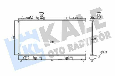 Kale Radiator 347880 - Motor Water Radiator for Mazda 6 (2002-2007) Manual Transmission — Radiators & Fans