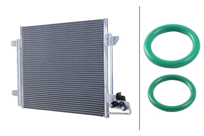 Hella 8FC366220-441 A/C Condenser VW Caddy Touran Caddy III 1.9 TDI 03>08 — Condensers & Evaporators