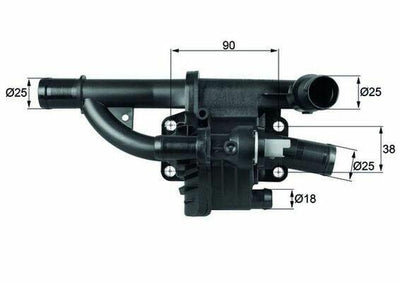 MAHLE Thermostat 83°C - Compatible with Peugeot, Citroen and 3 more models — Water Pump & Thermostat
