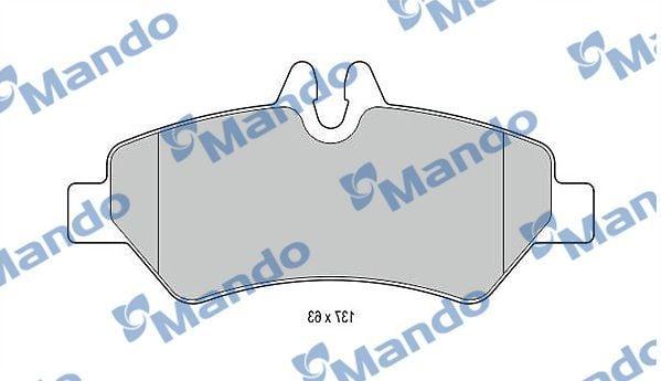 MANDO MBF015032 Brake Pad Rear for 07-Lt35 Crafter-Sprinter - Durable Brake Pads
