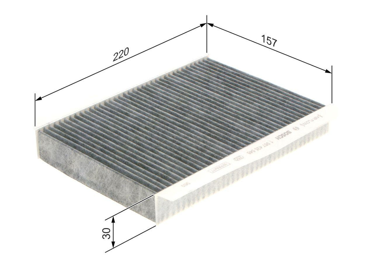 Bosch 1987435548 Active with Carbon Cabin Air Filter Fiat 500/500L 0.9-1.6 12-, 500X and 2 more models — Air & Cabin Filters