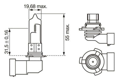 Bosch 1987302807 Bulb Eco Hb3 9005 12V 60W P20d Opel Suzuki Toyota Land Rover | Set of 10