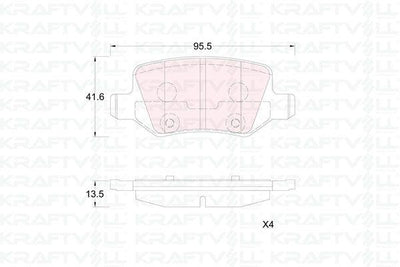 Kraftvoll 07010376 Brake Pad Rear W168 97 > 04 W169 04 > 12 W245 08 > 11 Vaneo 414 02 > 05 — Brake Pads