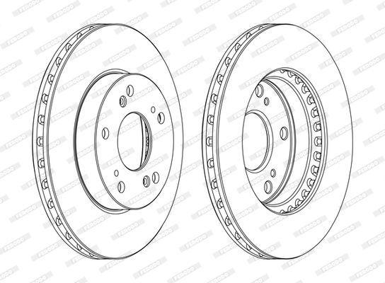 FERODO DDF1939C - Honda Civic 01-06 & CR-Z 11-14 Hybrid Front Brake Disc — Brake Rotors & Drums
