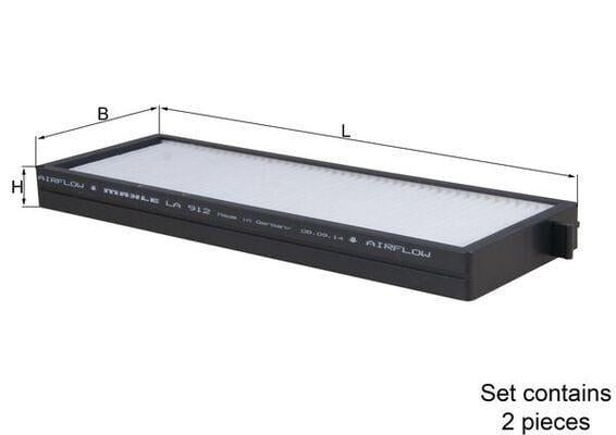 MAHLE LA912-S Cabin Air Filter - High Efficiency Particle Filter and Vehicle — Air & Cabin Filters