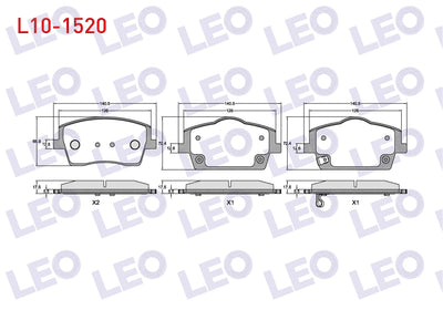 LEO L10-1520 Brake Pad Front Volvo Xc40 2018 — Brake Pads