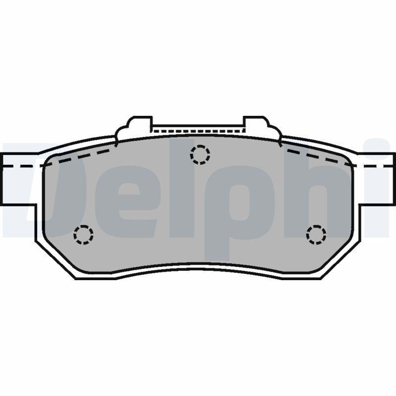 Delphi LP1456 Rear Brake Pad Set for Accord III — Brake Pads