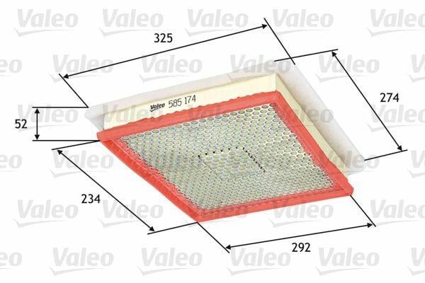 VALEO 585174 Air Filter for Astra G, Astra H, Zafira — Air & Cabin Filters