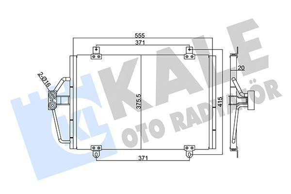 KALE Climate Condenser (Radiator) 344320 - Compatible with 1996-2004 Megane I — Condensers & Evaporators