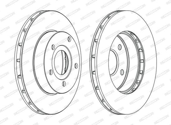 Ferodo DDF1169C Front Brake Disc Jeep Grand Cherokee WJ/WG 99-05