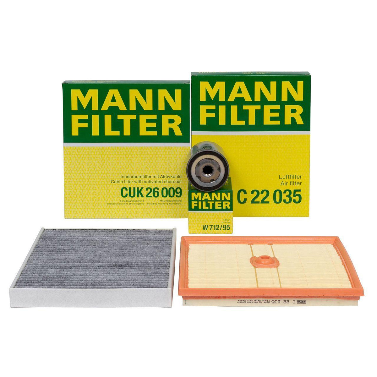 Mann Audi A3 1.0 TFSI - Complete Maintenance Filter Set for 2016+ Models — Maintenance & Service Kits