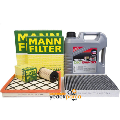 Opel Astra J 1.4 Turbo Scheduled Service Set Mann / (LIQUI Moly Dexos 1 Gen3) 4 LT with — Auto Parts Hall, Fluids & Chemicals