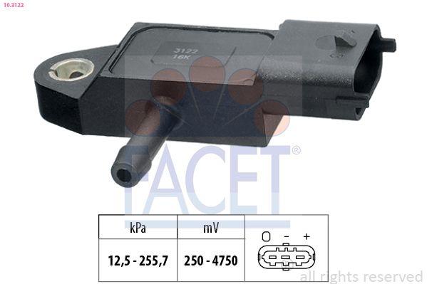 Facet 103122 Turbo Pressure Sensor Renault Clio Kangoo Megane 1.5 dCi Traffic Scenic 1.9 dCi — Vehicle Sensors & Switches