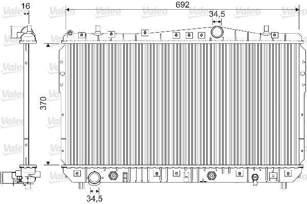 Valeo 733128 Radiator Chevrolet Lacetti 1.4-1.6 Automatic Nubira — Radiators & Fans