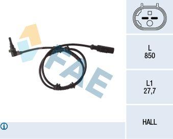 FAE 78112 Sensor ABS Cable Opel Corsa D /E Front — Brake Sensors & ABS